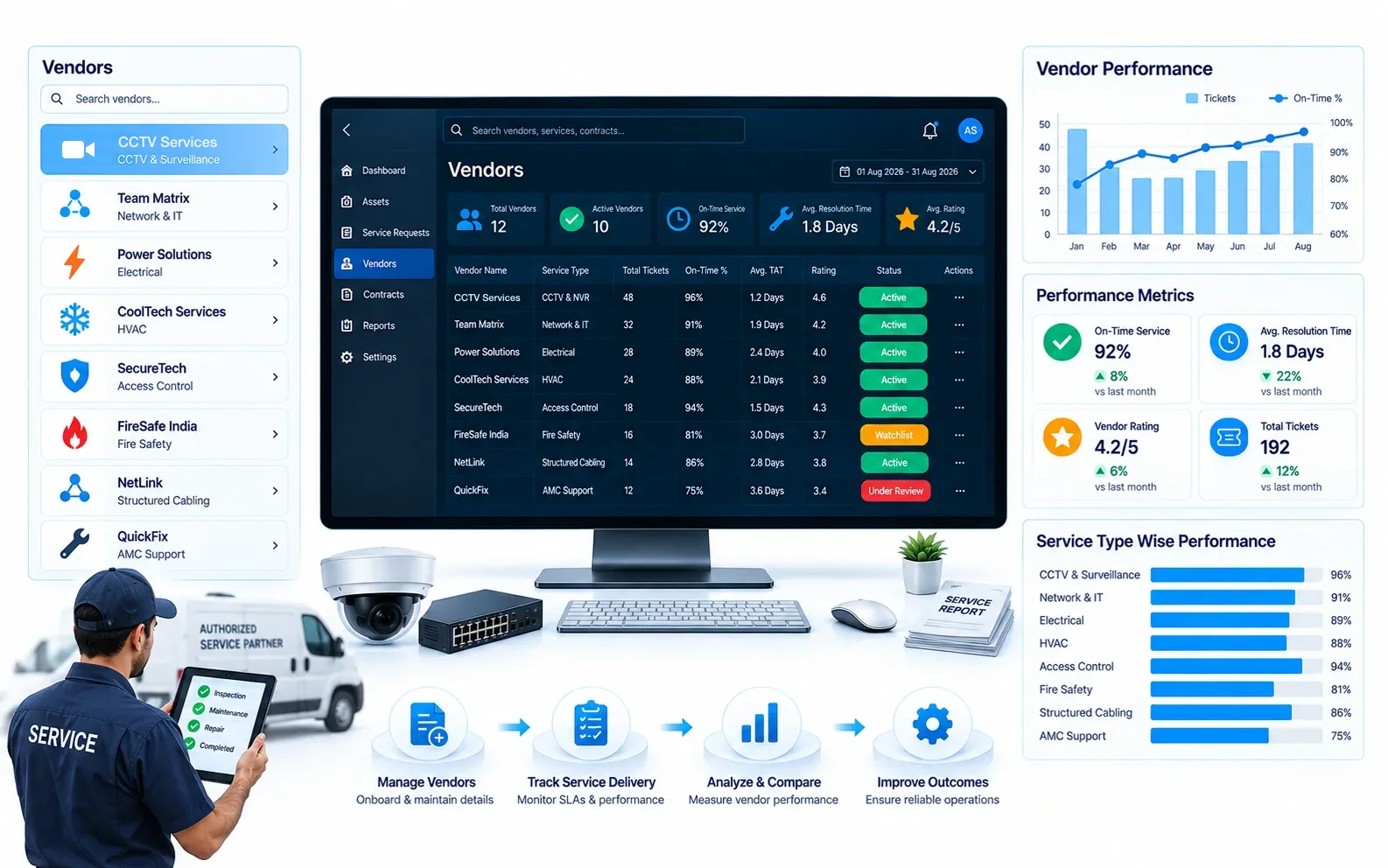 Vendor Performance Monitoring in OrionAlerts AMC Management